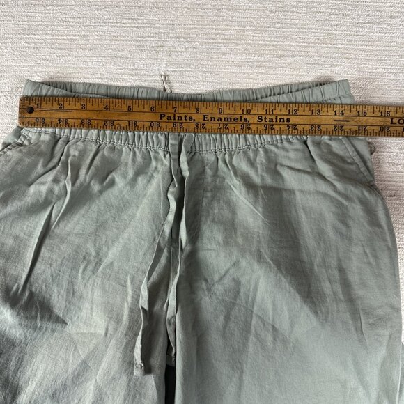 A New Day Linen Blend Wide Leg Drawstring Pocket Pants Women's Size S Beach pull - Picture 2 of 9